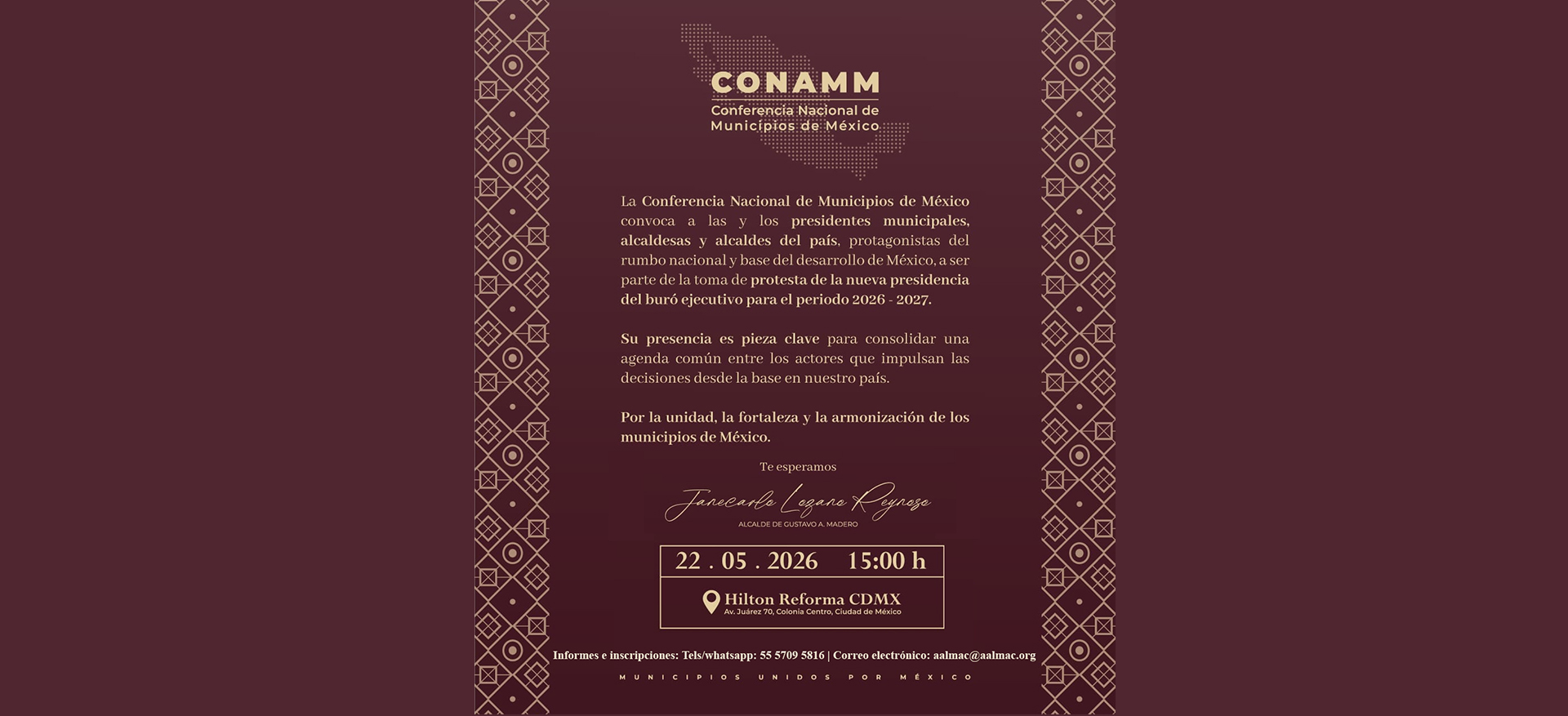 Toma de protesta presidencia nacional de la CONAMM